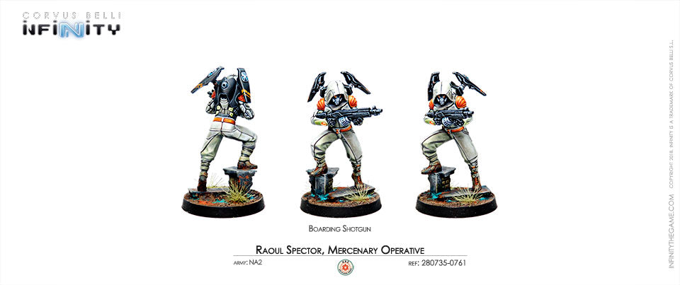 Infinity: NA2: Raoul Spector, Mercenary Operative (Boarding Shotgun)