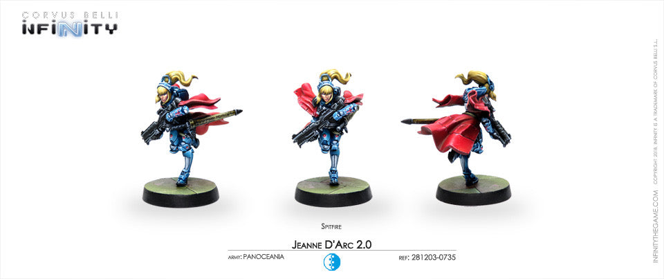 Infinity: PanOceania: Jeanne d'Arc 2.0 (Mobility Armor)(Spitfire)