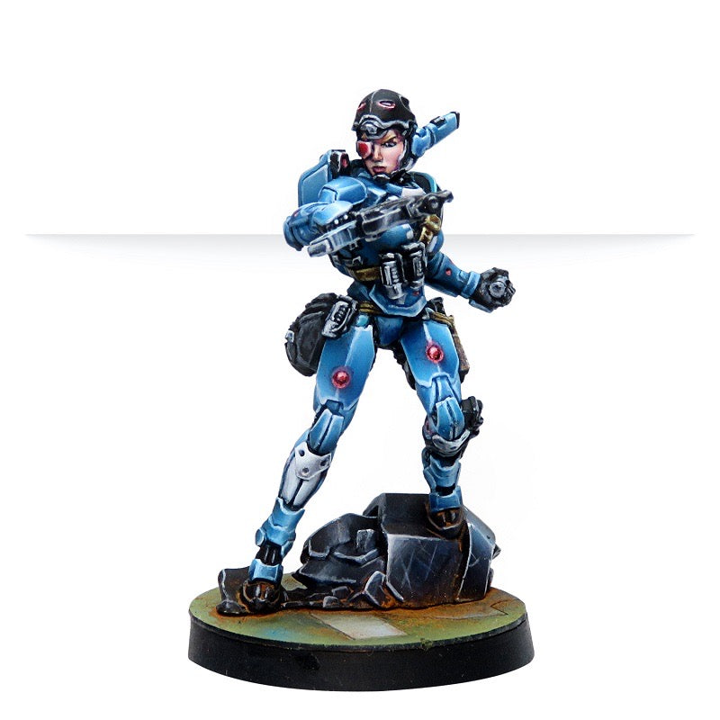 Infinity: PanOceania: Patsy Garnett, Orc Troops Varuna Div. NCO (Submachine Gun)