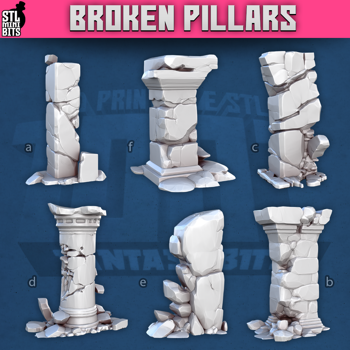 Broken Pillars by STL Miniatures