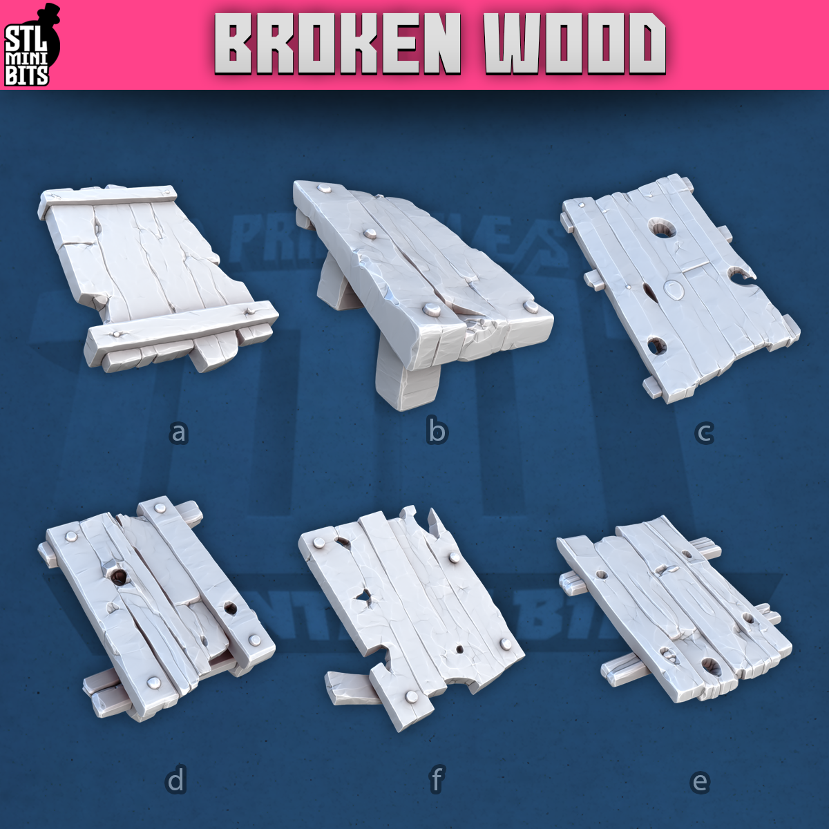 Broken Wood by STL Miniatures