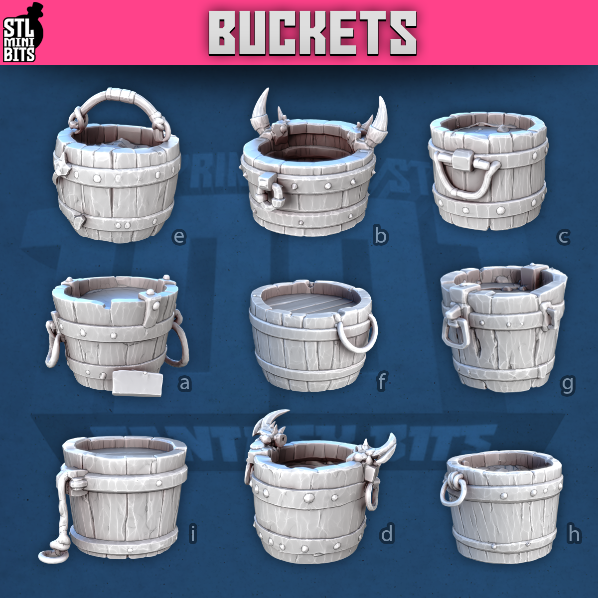 Buckets by STL Miniatures