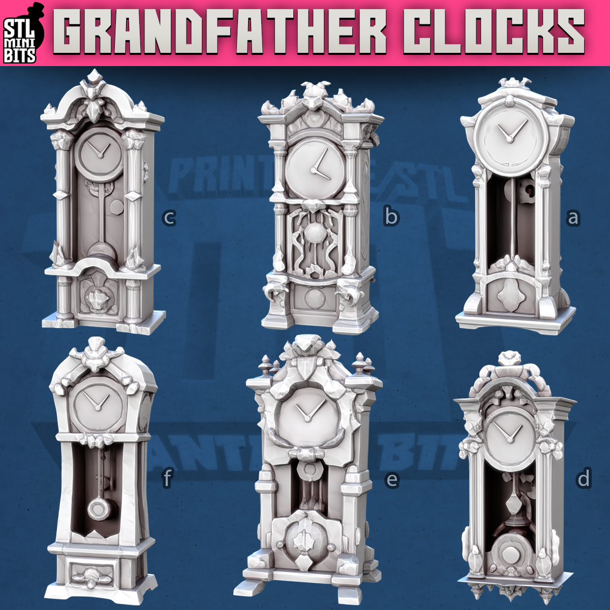 Grandfather Clock by STL Miniatures