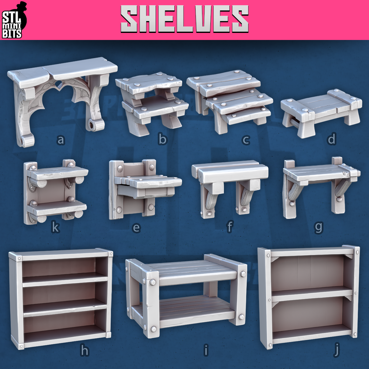 Shelves by STL Miniatures