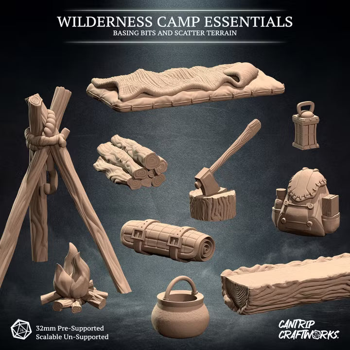 Wilderness Camp Essentials - Basing Bits and Scatter Terrain