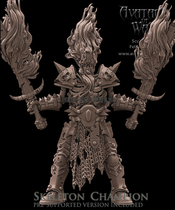 Skeleton Champion (Flaming) by Avatars of War