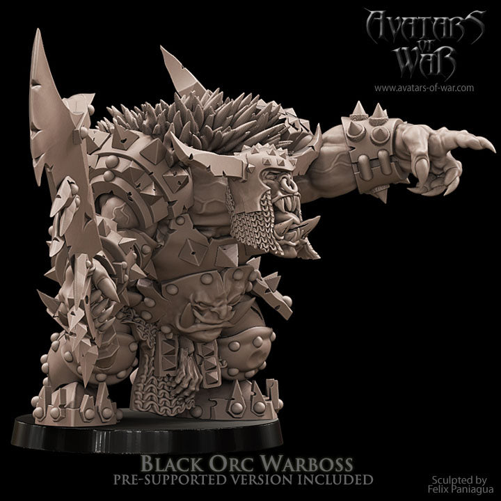 Black Orc Warboss (Sword) by Avatars of War