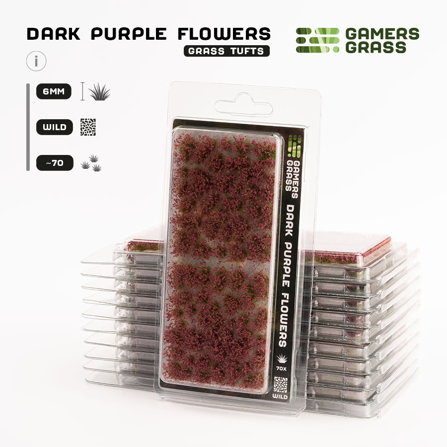 Dark Purple Flowers 6mm - Wild Tufts By Gamers Grass