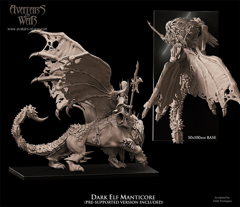 Dark Elf Manticore by Avatars of War