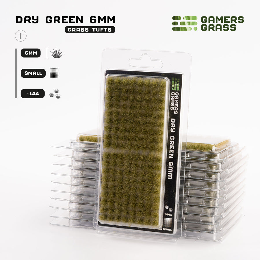 Dry Green 6mm - Small Tufts By Gamers Grass