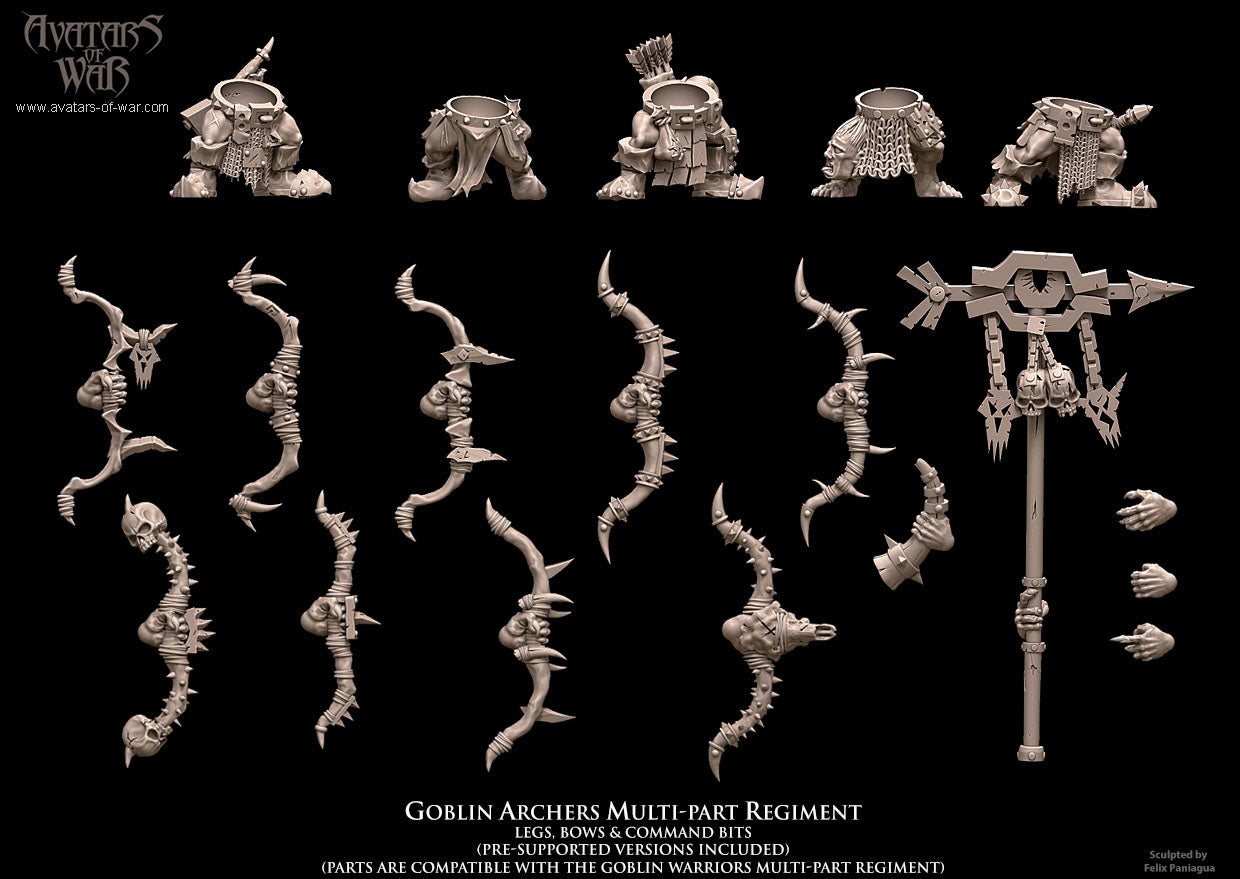 Goblin Archers (Multi-Part Regiment) by Avatars of War
