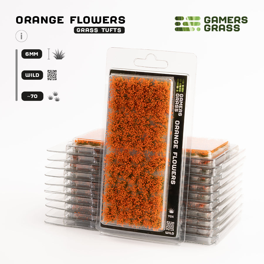 Orange Flowers 6mm - Wild Tufts By Gamers Grass