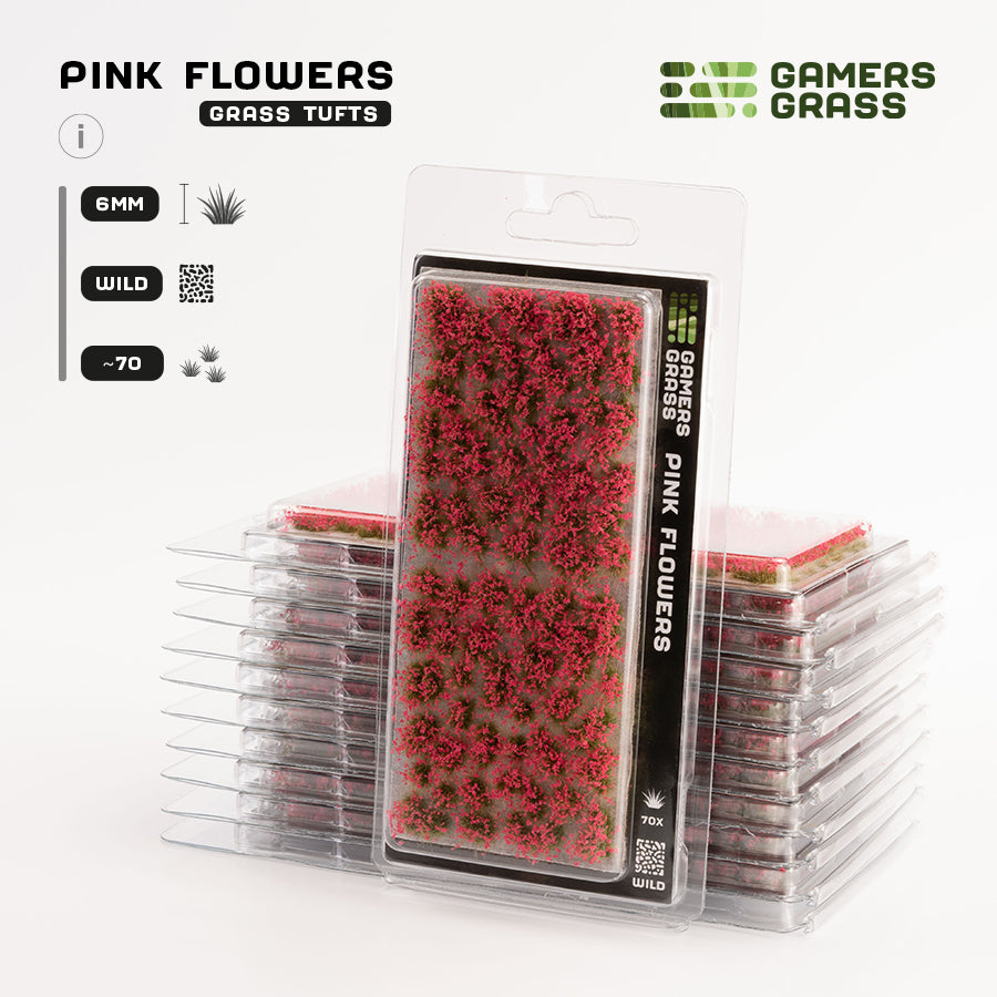 Pink Flowers 6mm - Wild Tufts By Gamers Grass