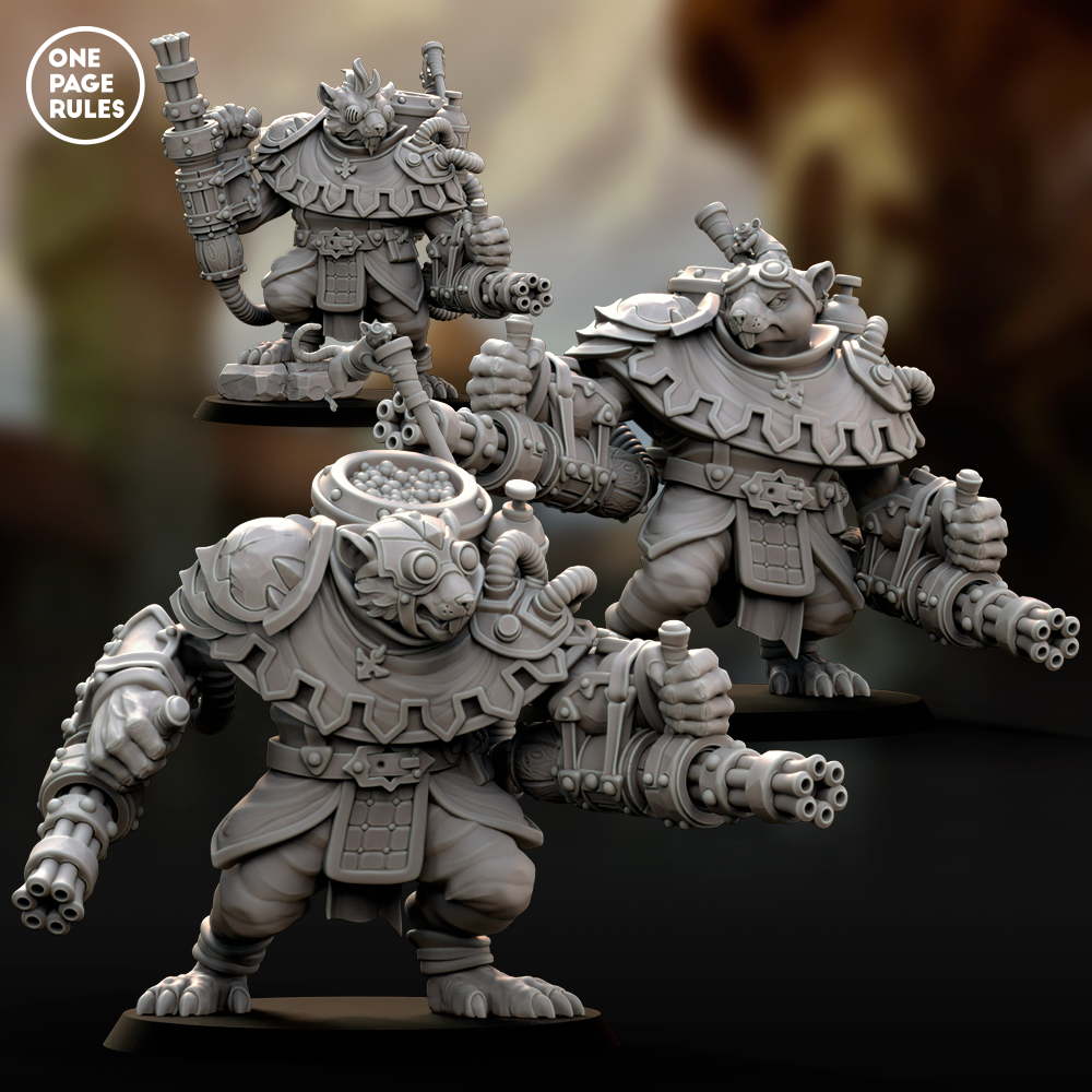 Storm Ogres (Gatling) - Ratmen (3 Models)