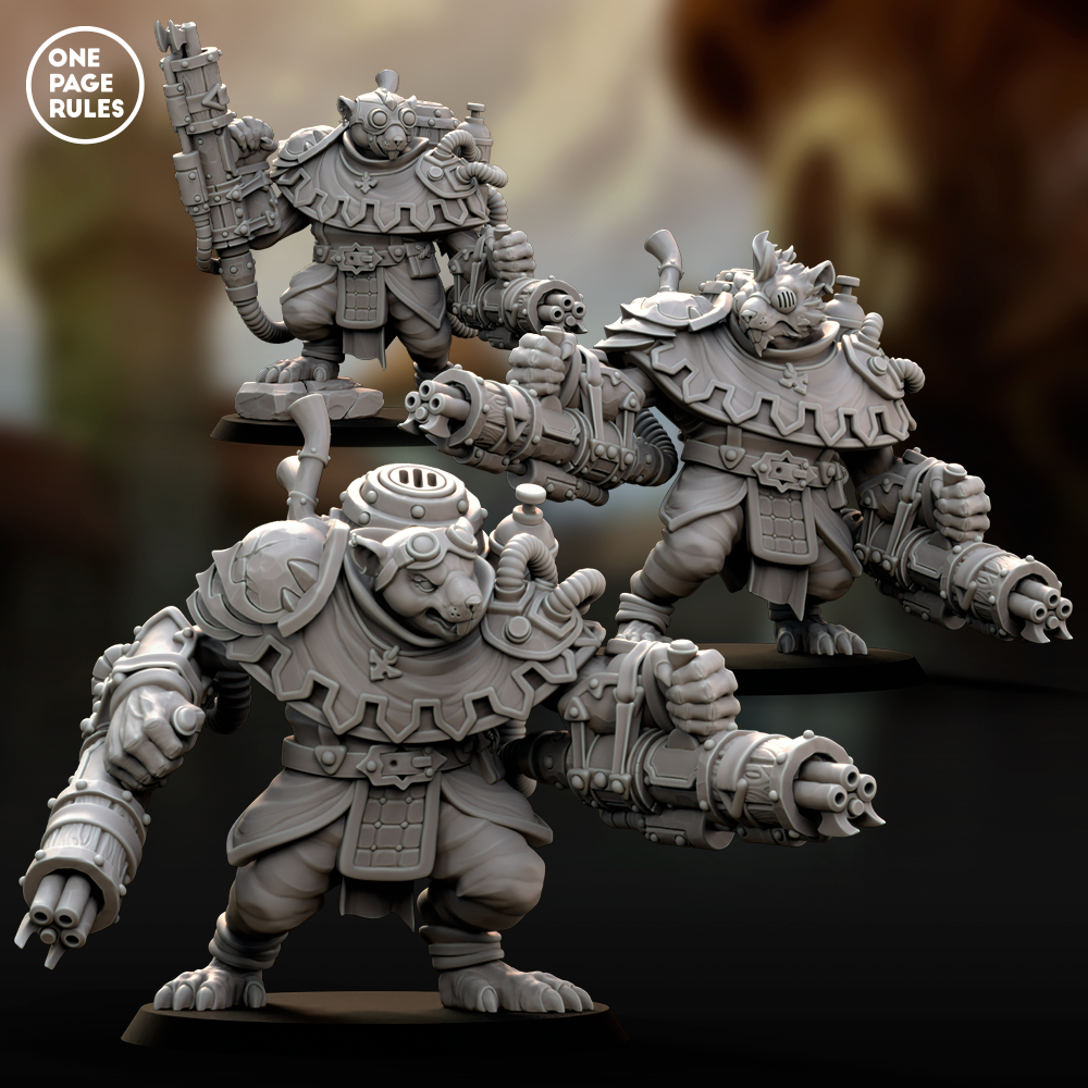 Storm Ogres (Flame) - Ratmen (3 Models)