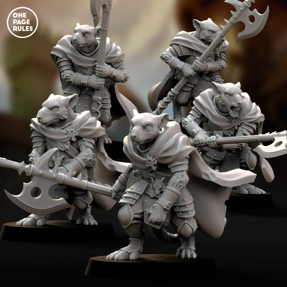 Storm Veterans (Halberds) - Ratmen (5 Models)