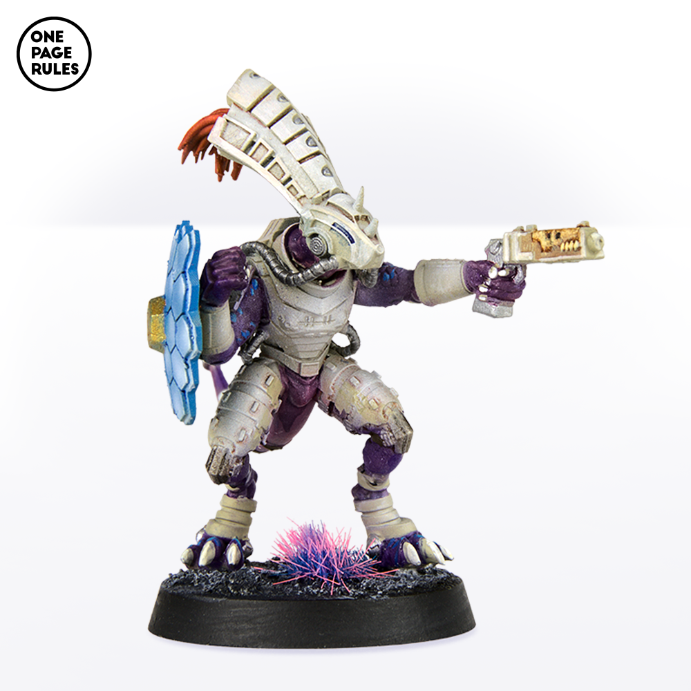 Gecko Champion (Chief, Shield) - Saurian Starhost (1 Model)