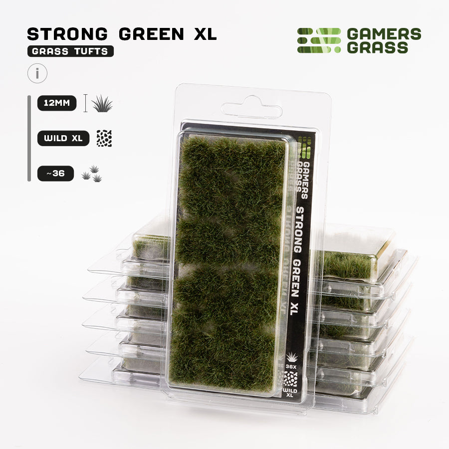 Strong Green XL 12mm - Wild Tufts By Gamers Grass
