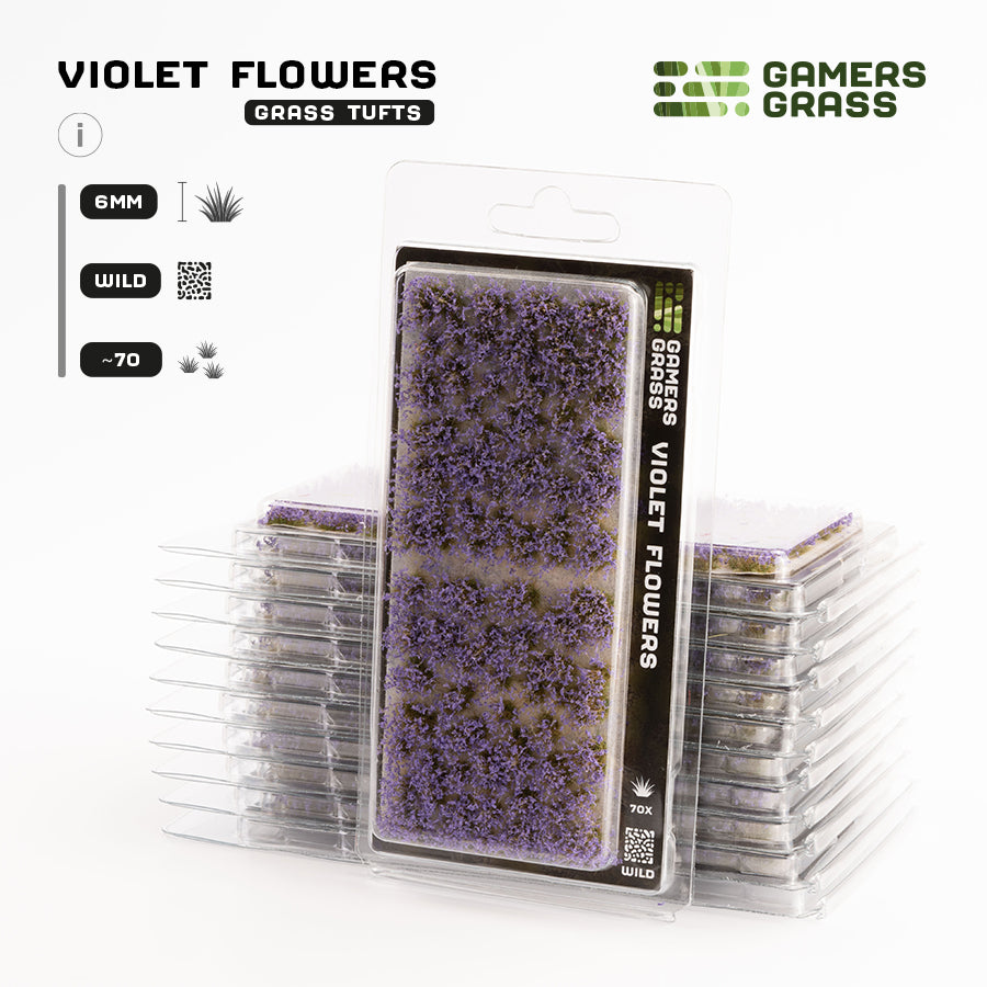 Violet Flowers 6mm - Wild Tufts By Gamers Grass