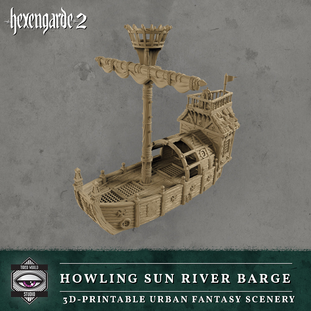 Howling Sun River Barge - Tired World Studio
