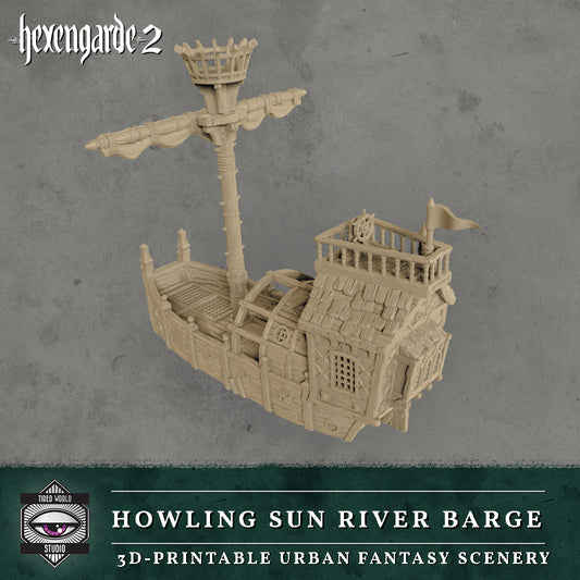 Howling Sun River Barge - Tired World Studio