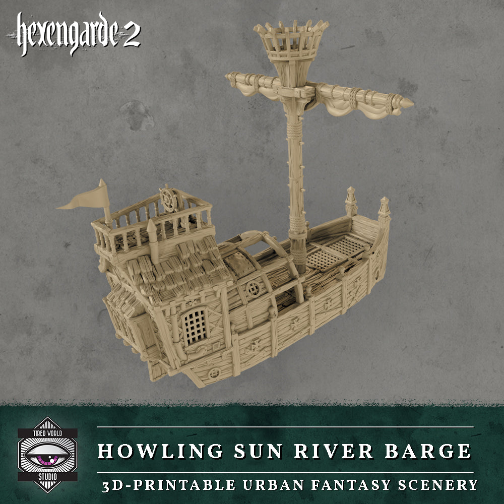 Howling Sun River Barge - Tired World Studio