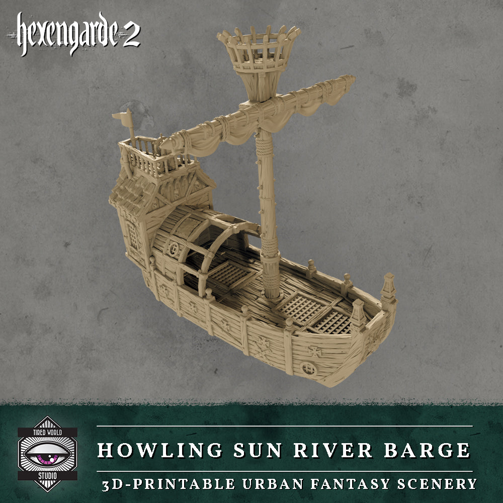 Howling Sun River Barge - Tired World Studio