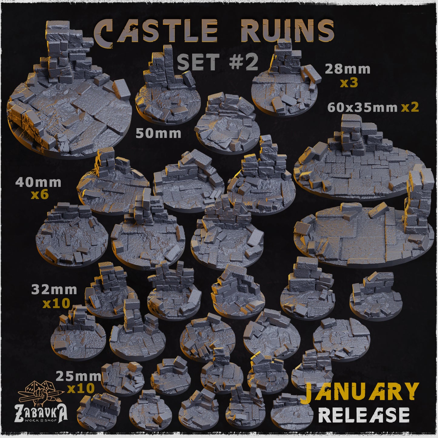 Castle Ruins Bases by Zabavka