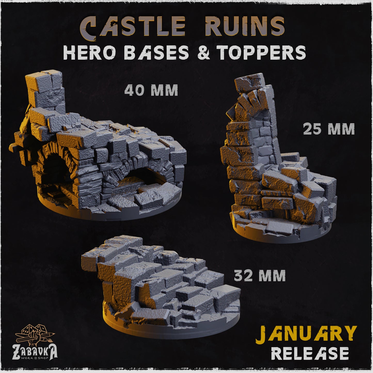 Castle Ruins Bases by Zabavka