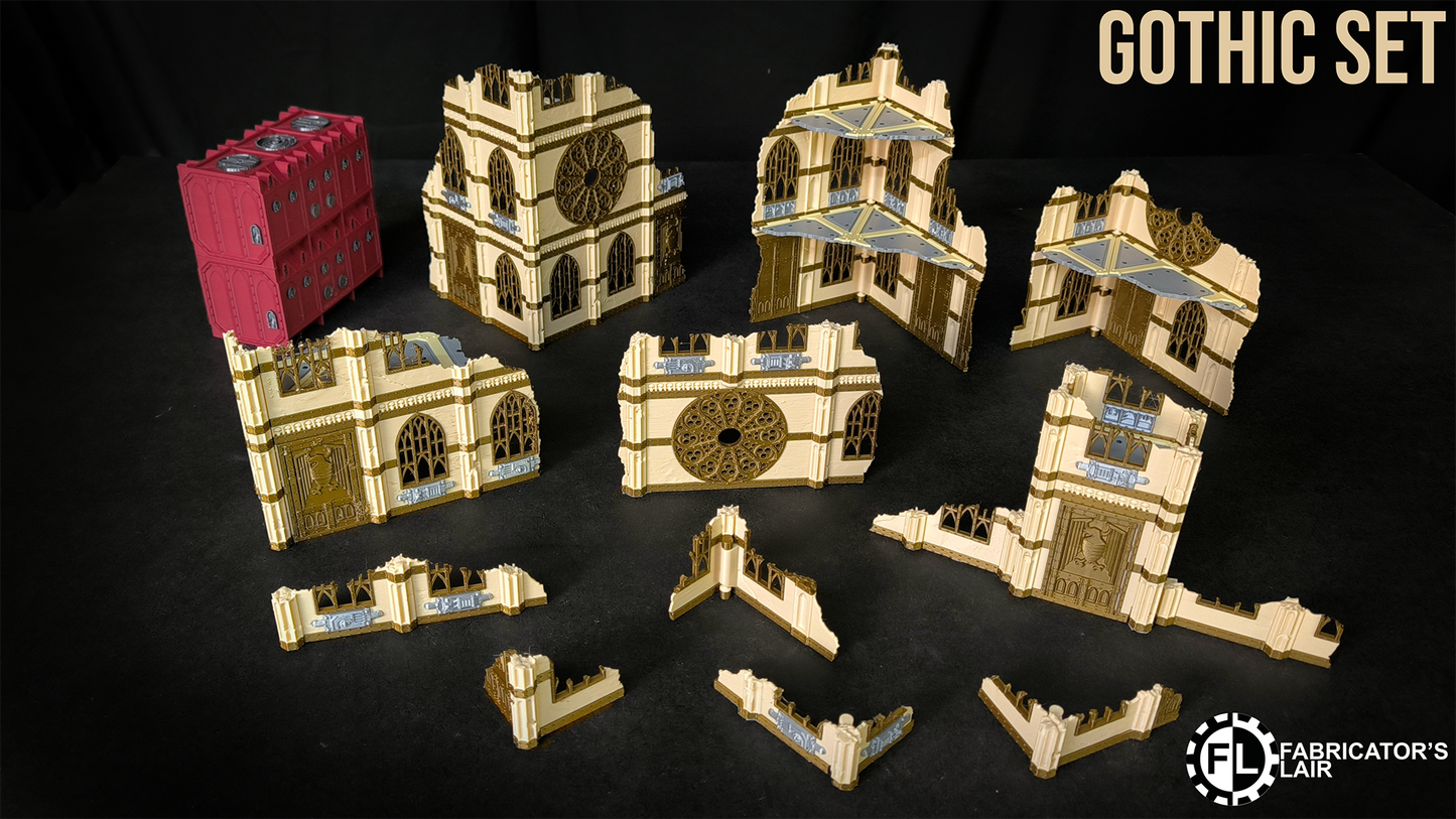 11th Edition Folding Terrain - Gothic Ruins Set
