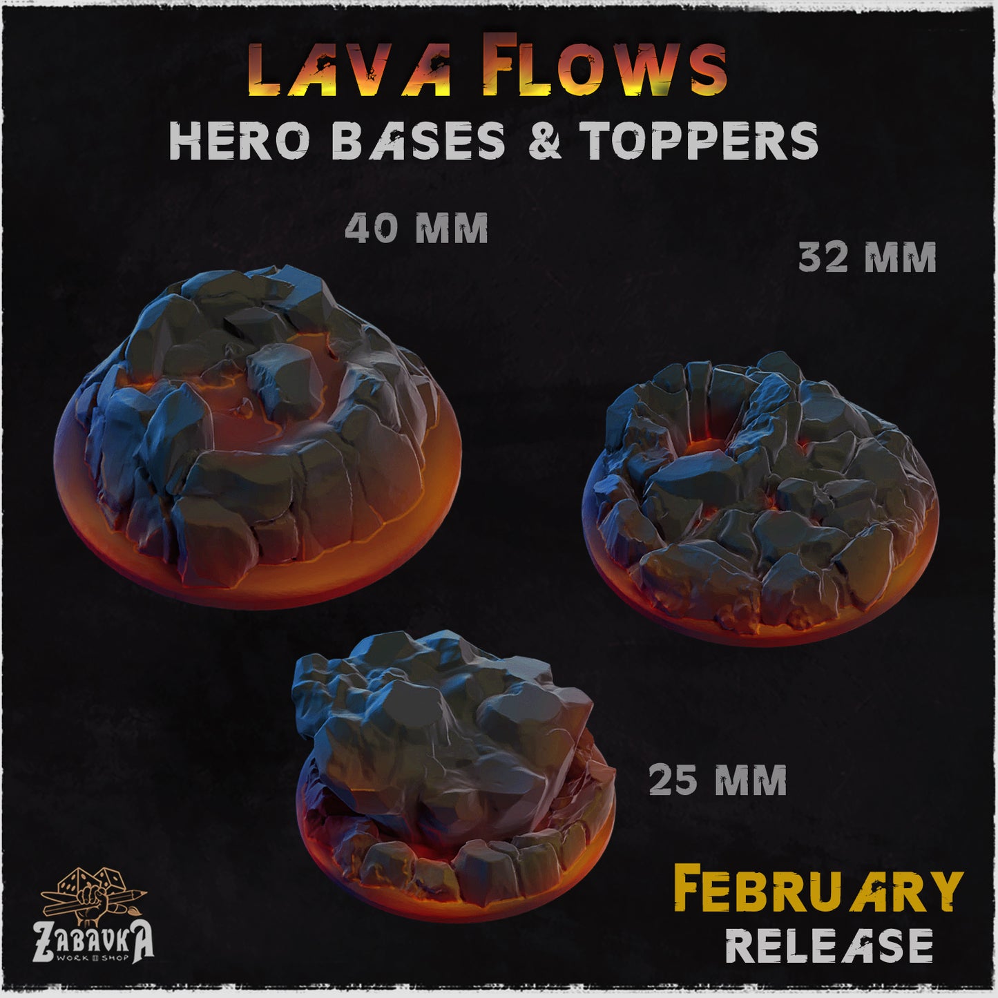 Lava flows Bases by Zabavka Workshop
