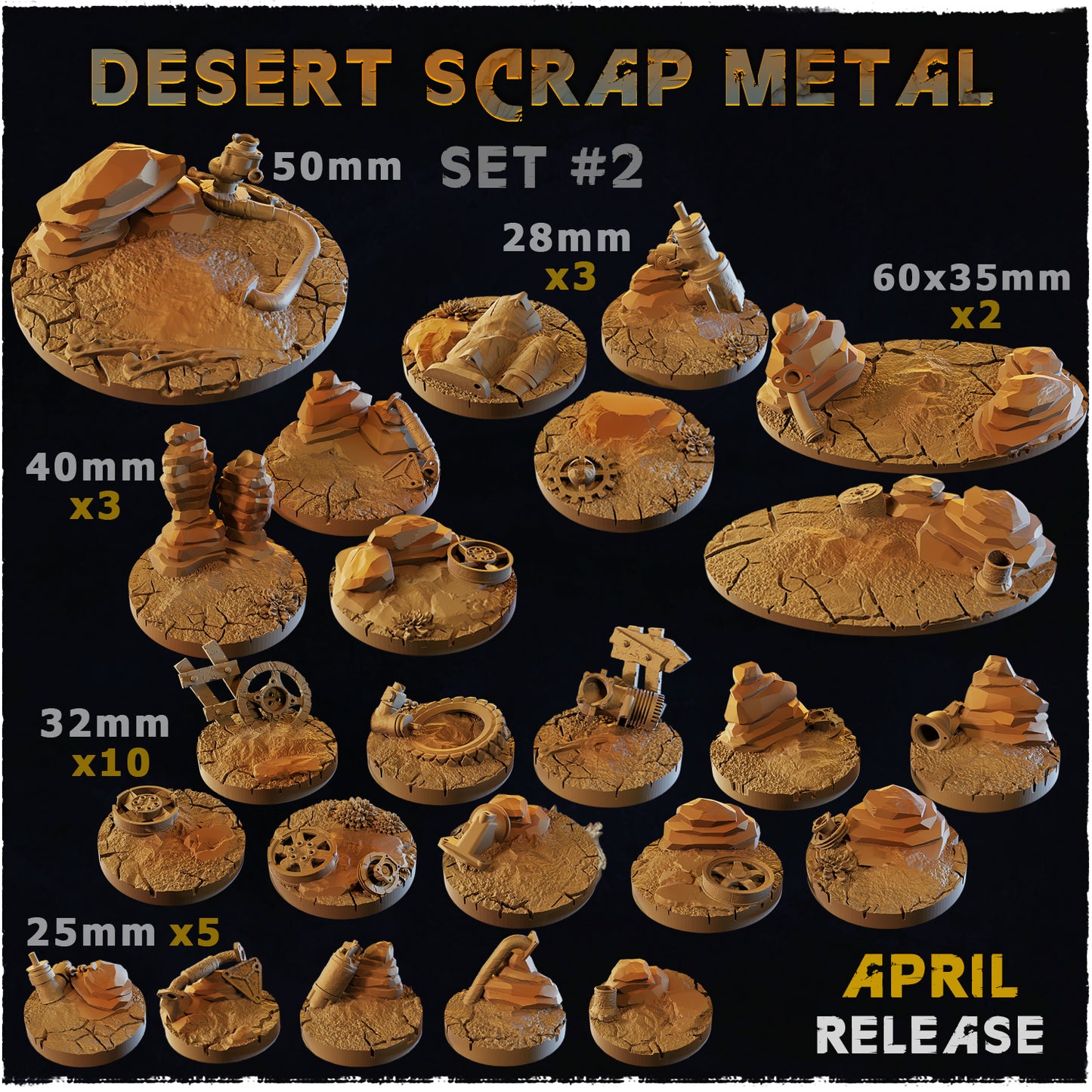 Desert Scrap Metal Bases by Zabavka