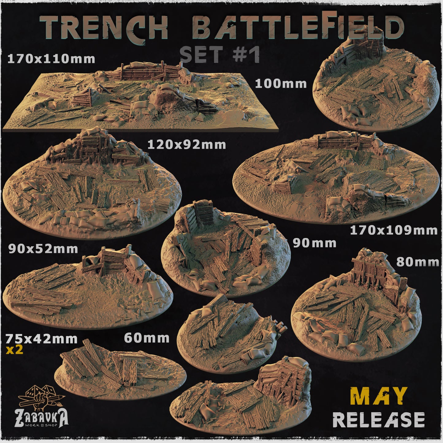 Trench Battlefield by Zabavka Workshop