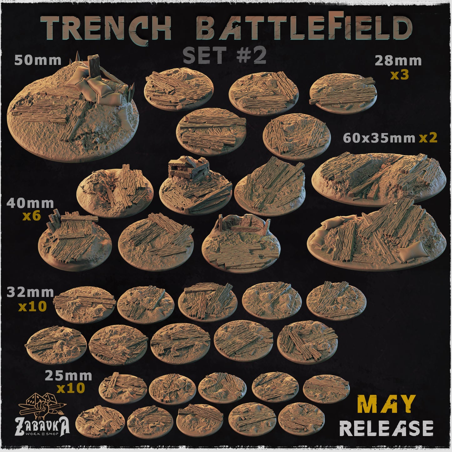 Trench Battlefield by Zabavka Workshop