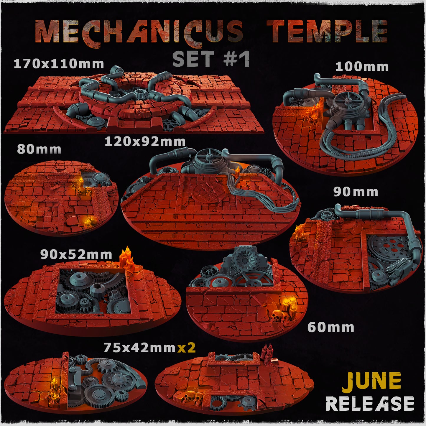 Mechanicus Temple Bases by Zabavka