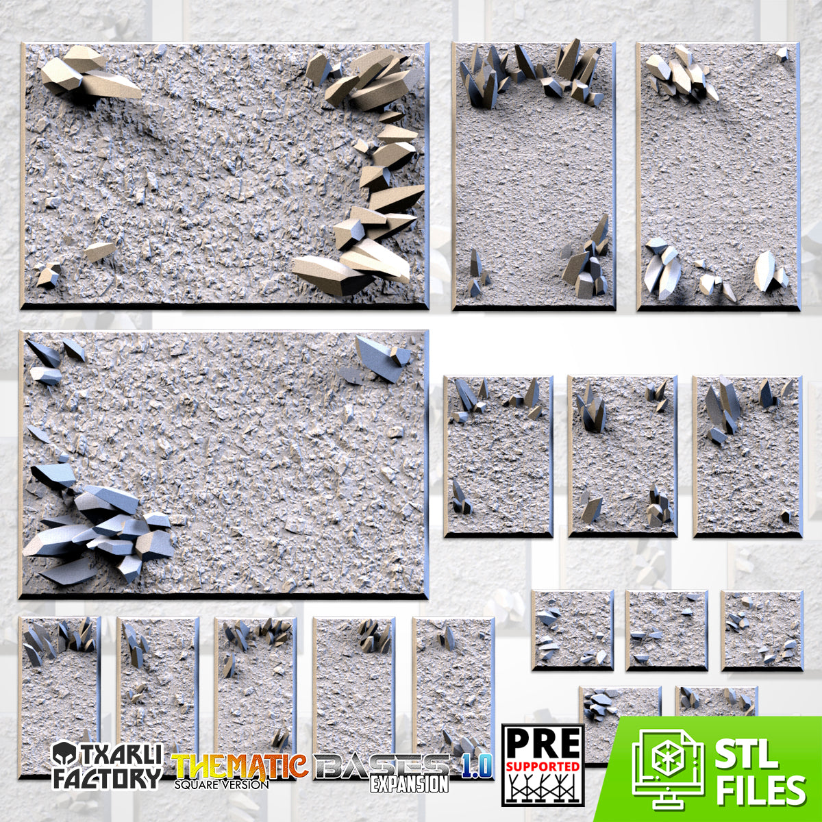 Crystals Square Bases By Txarli Factory