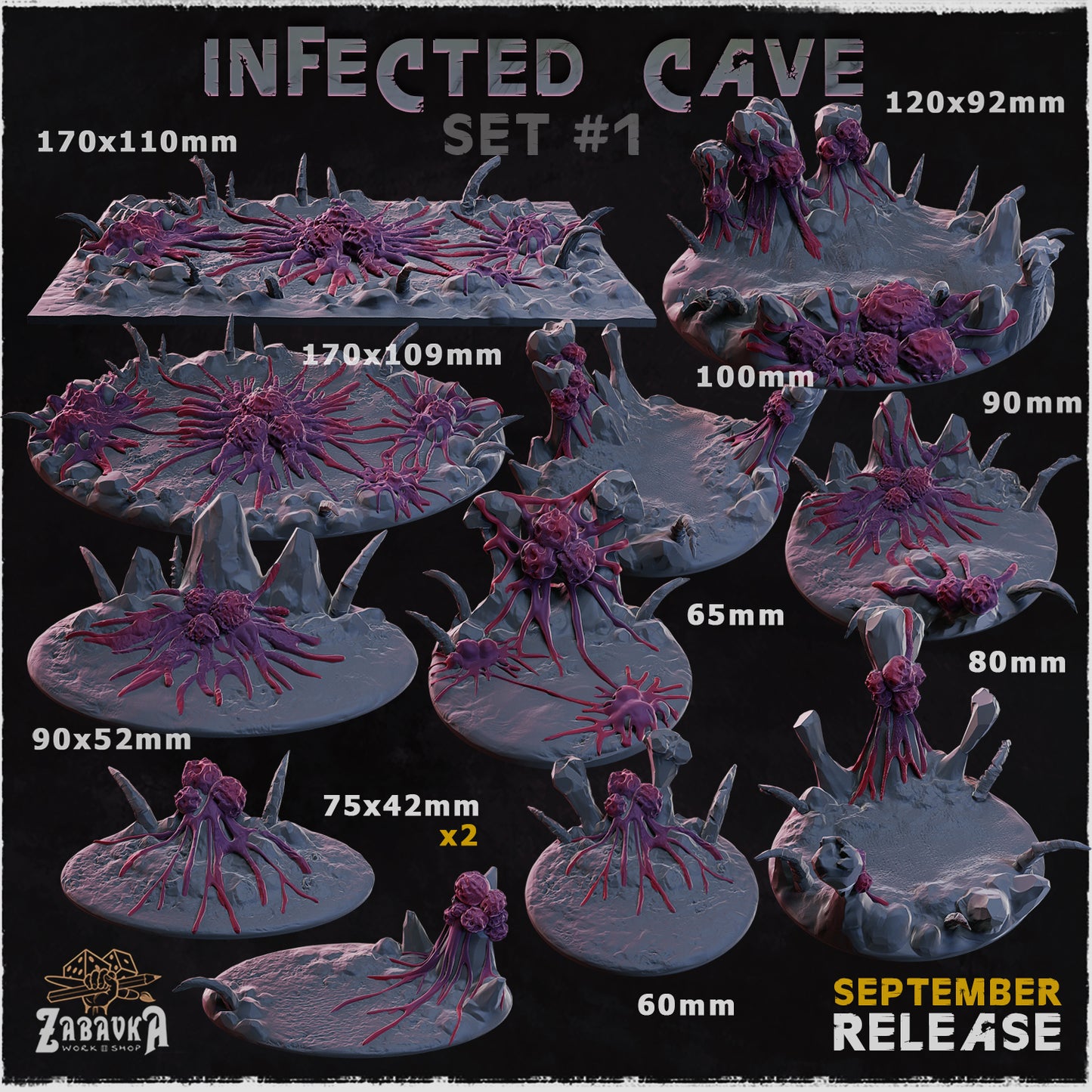 Infected Cave Bases by Zabavka Workshop