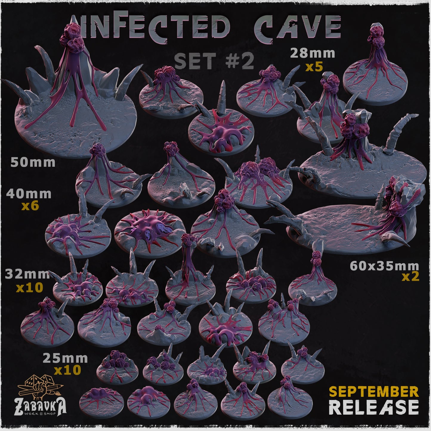 Infected Cave Bases by Zabavka Workshop