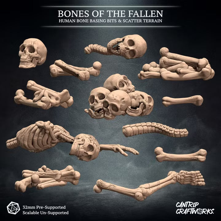 Human Bone Basing Bits - Basing Bits & Scatter Terrain
