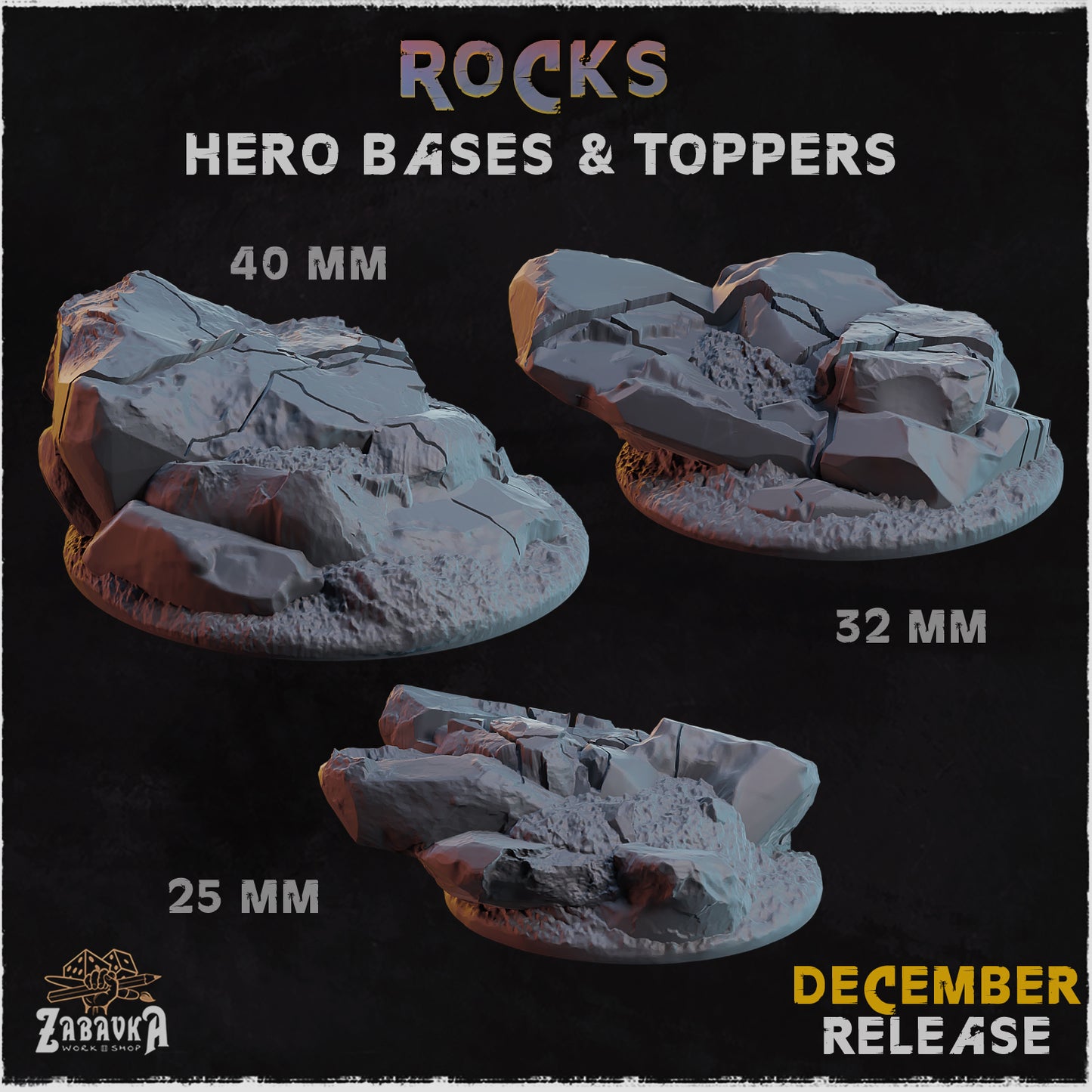 Rocks Bases by Zabavka Workshop