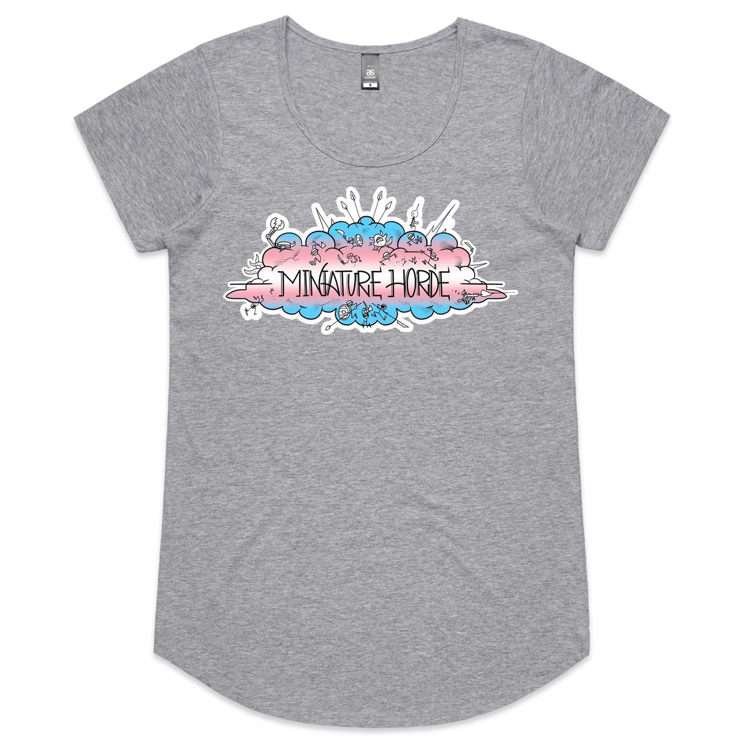 Trans Flag Logo - Womens Scoop Neck T-Shirt