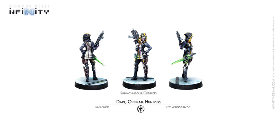 Infinity: ALEPH: Dart, Optimate Huntress (Submachine gun, Grenades)