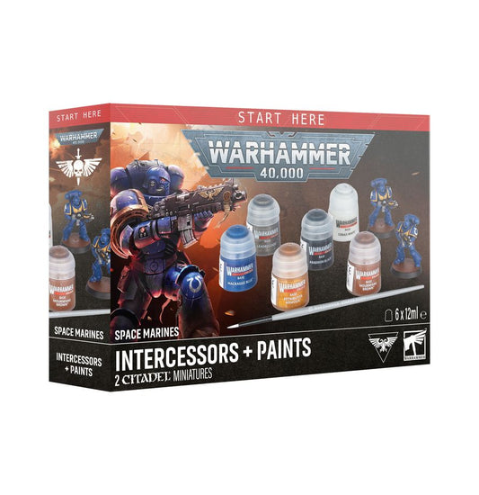 SPACE MARINE INTERCESSORS AND PAINTS