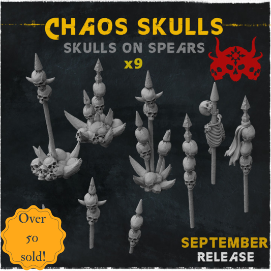 Chaos Skulls on Spears