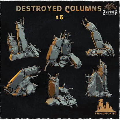 Large destroyed columns