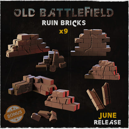 Old Battlefield Ruin Bricks