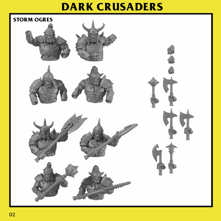 Dark Crusaders Storm Ogre Unit by Monstrous Encounters