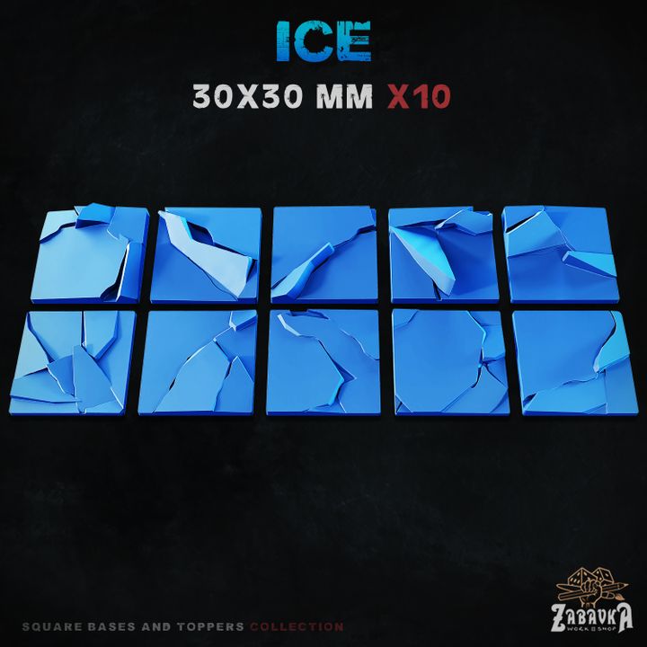 Ice Square Bases By Zabavka Workshop
