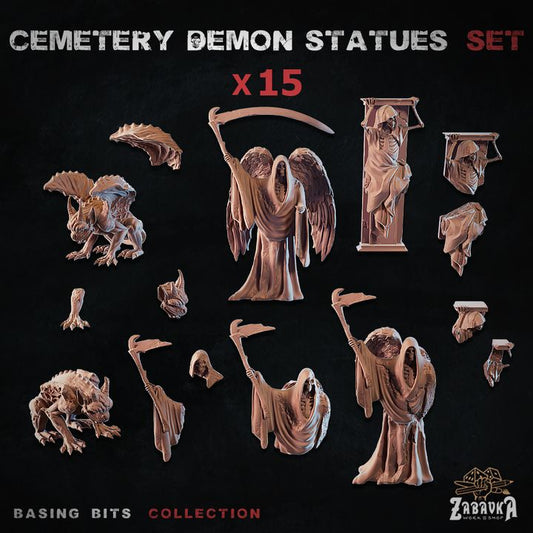 Cemetery Demon Statues