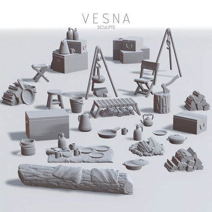 19th Century Military Camp Accessories